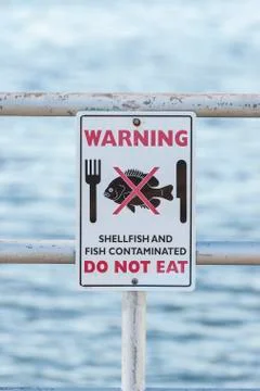 Contamination warning sign Stock Photos