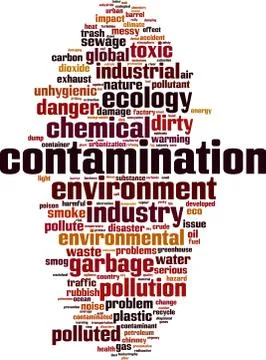 Contamination word cloud concept Stock Illustration