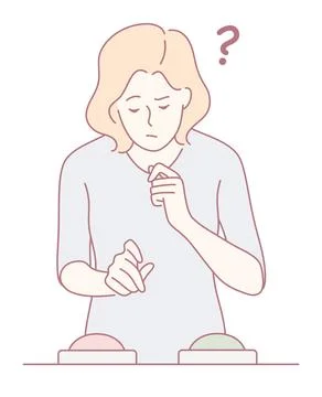 Contemplating Choices A Complex DecisionMaking Dilemma Requiring Deep Thought Stock Illustration