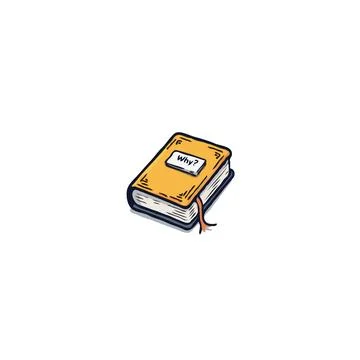 Contemplating the essence of existence a simple illustrated book invites de.. Stock Illustration