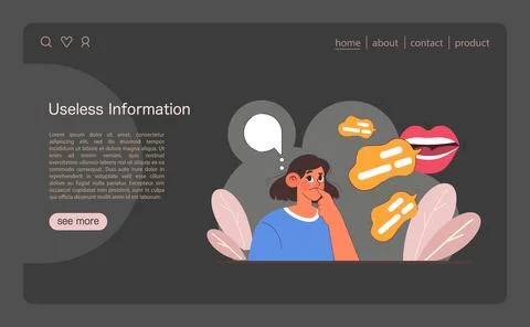 Contemplating information relevance concept. Flat vector illustration Stock Illustration