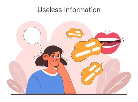 Contemplating information relevance concept. Flat vector illustration Stock Illustration