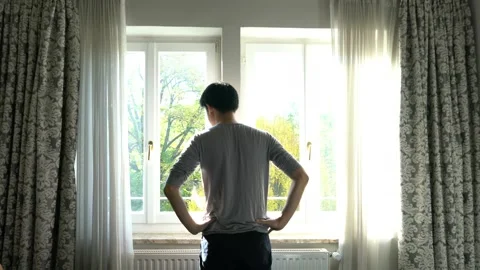 Contemplating Life by the Window Stock Footage 314611707