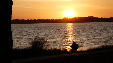 Contemplating the Sunset Stock Footage 237963255
