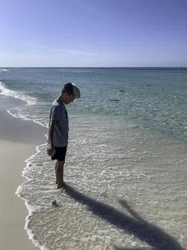 Contemplation by the Shore Stock Photos