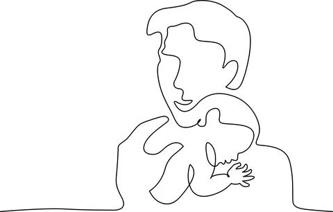 Contemplative figure in silhouette Vector Stock Illustration