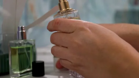Contemplative Fragrance Testing: Doubts and Suitability in Scent Selection Stock-Footage 343671926