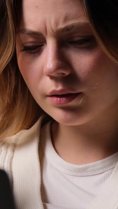 Contemplative Student Engaged In E-Learning Using Laptop At Evening Home Stock Footage 287318453