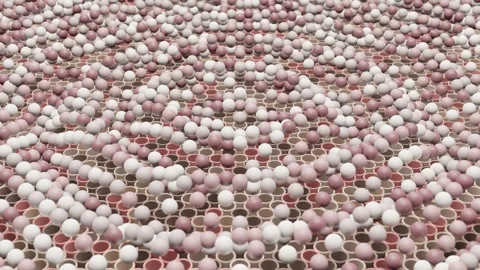 Contemporary abstract 3D motion graphics featuring geometric elements Stock Footage 338251757