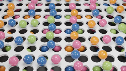 Contemporary abstract 3D scene with geometric objects, realistic digital render Stock Footage 339634541