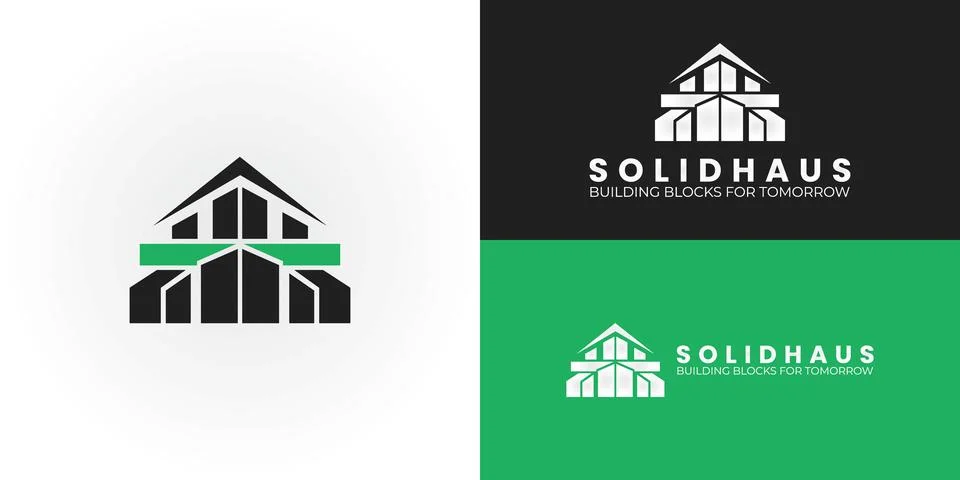 A contemporary abstract design that implies a solid structure Stock Illustration