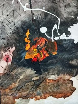 Contemporary abstract expressionism painting Stock-Illustration