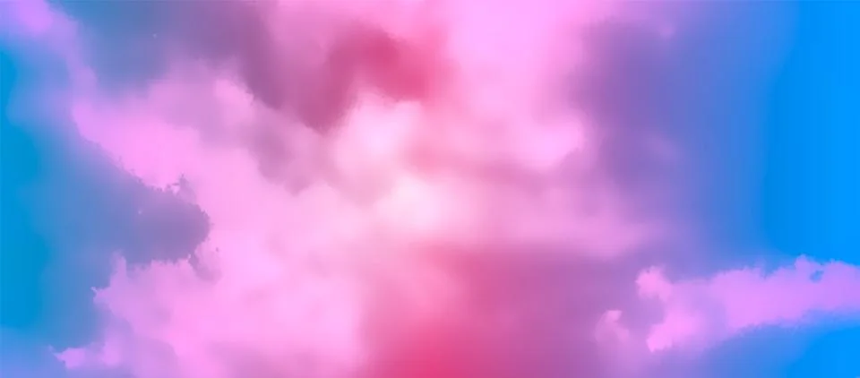 Contemporary Abstract Gradient Sky Background. Vivid Colored Realistic Vect.. イラスト素材