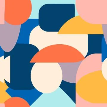 Contemporary abstract seamless pattern. Creative doodle. Modern illustration Illustrazione stock