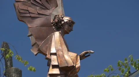 Contemporary Angel Statue Stock Footage 62844926