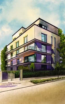 CONTEMPORARY APARTMENT Stock Illustration