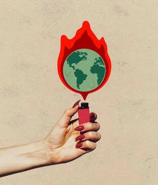 Contemporary art collage, modern creative design. Idea, inspiration, saving Stock Illustration