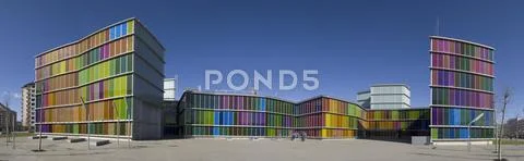 Contemporary Art Museum Panorama. Stock Photos