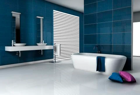 Contemporary bathroom Stock Illustration