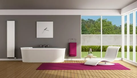 Contemporary bathroom Stock Illustration