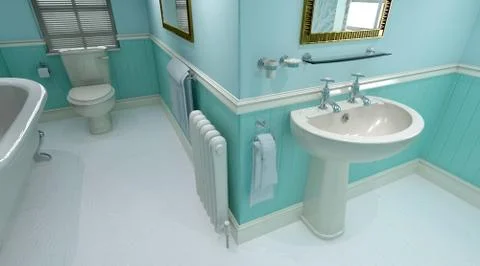 Contemporary bathroom Illustrazione stock