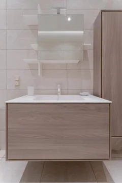 Contemporary bathroom interior Stock Photos