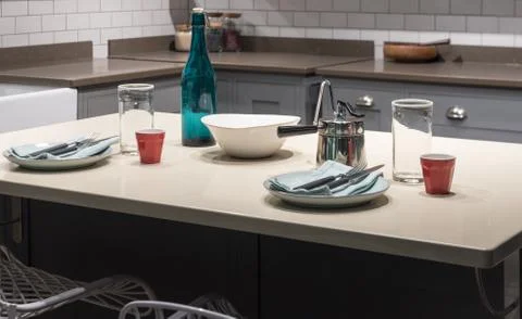 Contemporary Breakfast Table Stock Photos