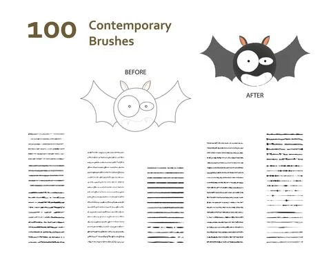 Contemporary Brushes 스톡 일러스트
