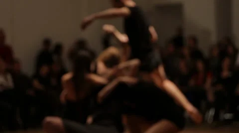Contemporary choreography performance. Out of focus. Stock Footage 38549143