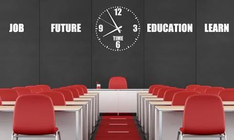 Contemporary classroom Stock Illustration