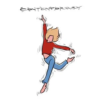 Contemporary dance Stock Illustration