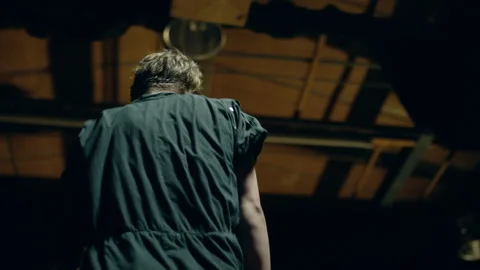 Contemporary Dancer practicing on the stage alone Stock Footage 279809343