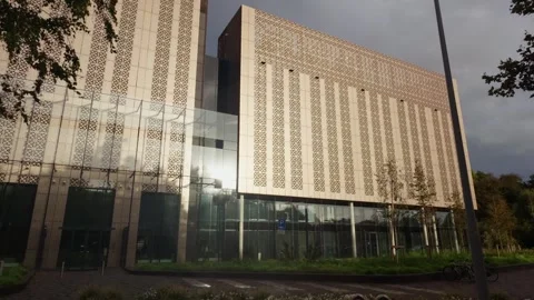 Contemporary Data Center Architecture At Science Park In Amsterdam Stock Footage 348783546
