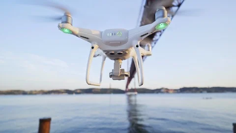 Contemporary device of drone in closeup Video stock 105197184