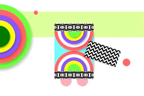 Contemporary digital art composition, abstract geometric pattern Stock Illustration