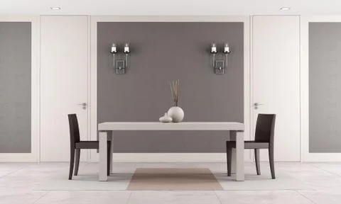 Contemporary dining room Stock Illustration