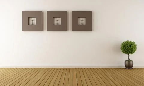 Contemporary empty room Illustrazione stock