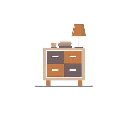 Contemporary filing cabinet vector Stock Illustration