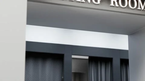 Contemporary fitting room interior in a mall. Dressing room in a clothing store 動画素材 201165979