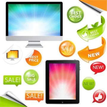Contemporary gadgets Stock Illustration