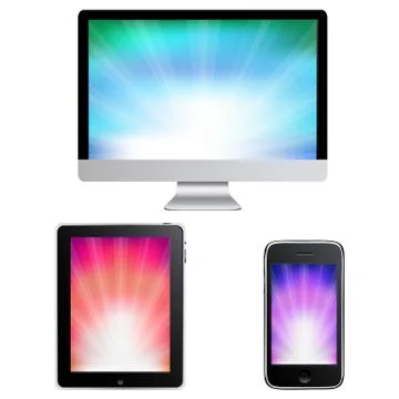 Contemporary gadgets Stock Illustration