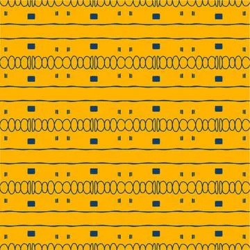 A contemporary geometric fabric pattern featuring a bright yellow Illustrazione stock
