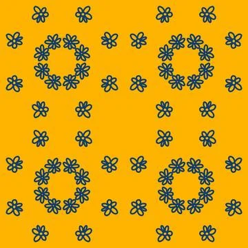 A contemporary geometric fabric pattern featuring a bright yellow Illustrazione stock