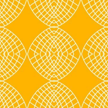 A contemporary geometric fabric pattern featuring a bright yellow Stock Illustration