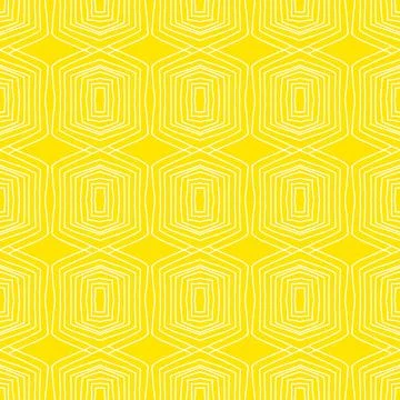 A contemporary geometric fabric pattern featuring a bright yellow Illustrazione stock