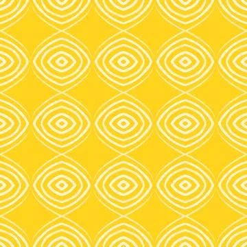 A contemporary geometric fabric pattern featuring a bright yellow Stock Illustration