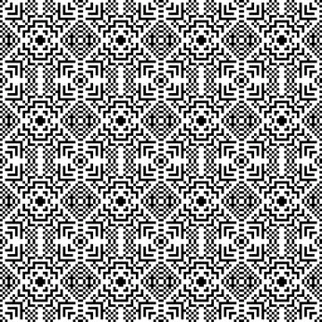 Contemporary Geometric Thai-Inspired Pixel Patterns 스톡 일러스트