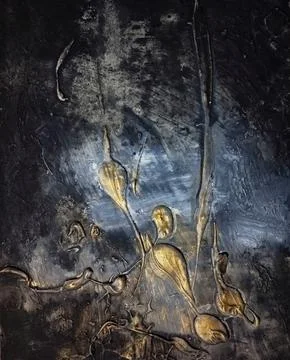 Contemporary high texture abstract painting Stock-Illustration