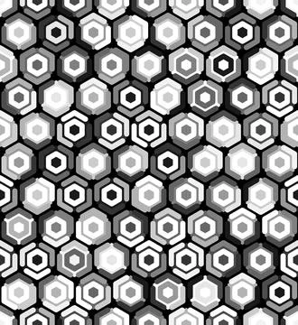 Contemporary honeycomb geometric pattern. Repeated hexagon ornament イラスト素材