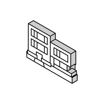 Contemporary house isometric icon vector illustration 스톡 일러스트